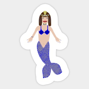 Cleopatra as a Mermaid Fantasy Art Sticker